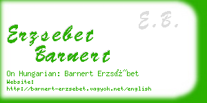 erzsebet barnert business card